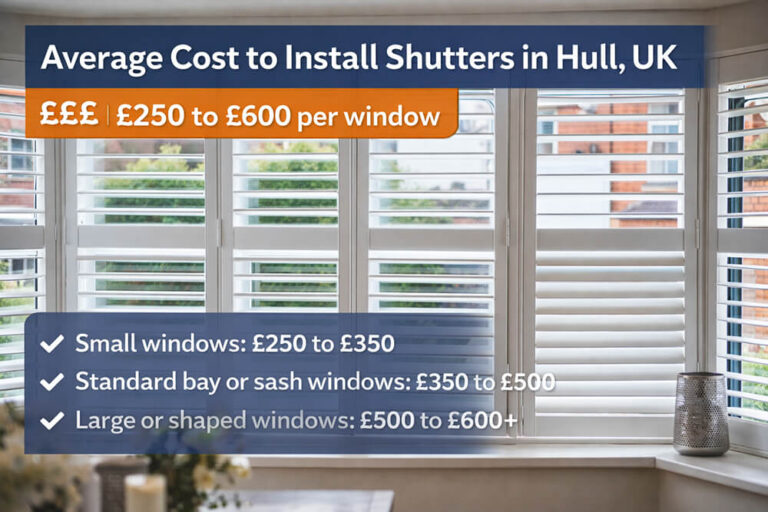 Average Cost to Install Shutters in Hull, UK