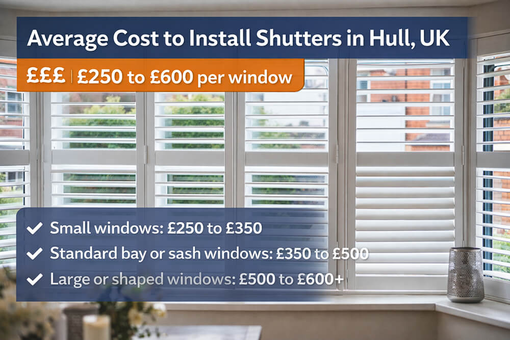 Average Cost to Install Shutters in Hull, UK